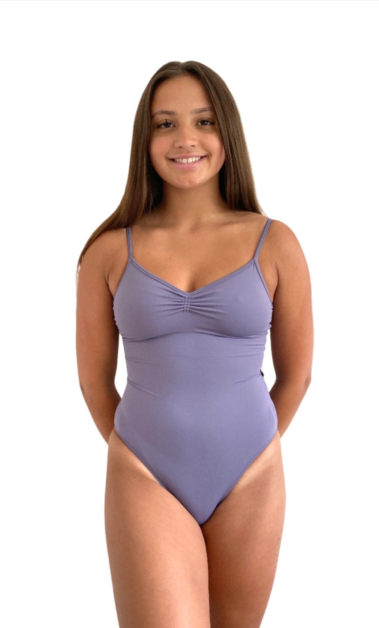 Camisole Leotard with Lace PlumThe Classic Camisole Leotard with Lace Bow Back - Light Plum#mLeotardTHE COLLECTIVE DANCEWEAR