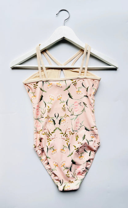 The Cream Floral Print Camisole With Double Straps - Collective DancewearThe Cream Floral Print Camisole With Double Straps#mLeotardCollective Dancewear