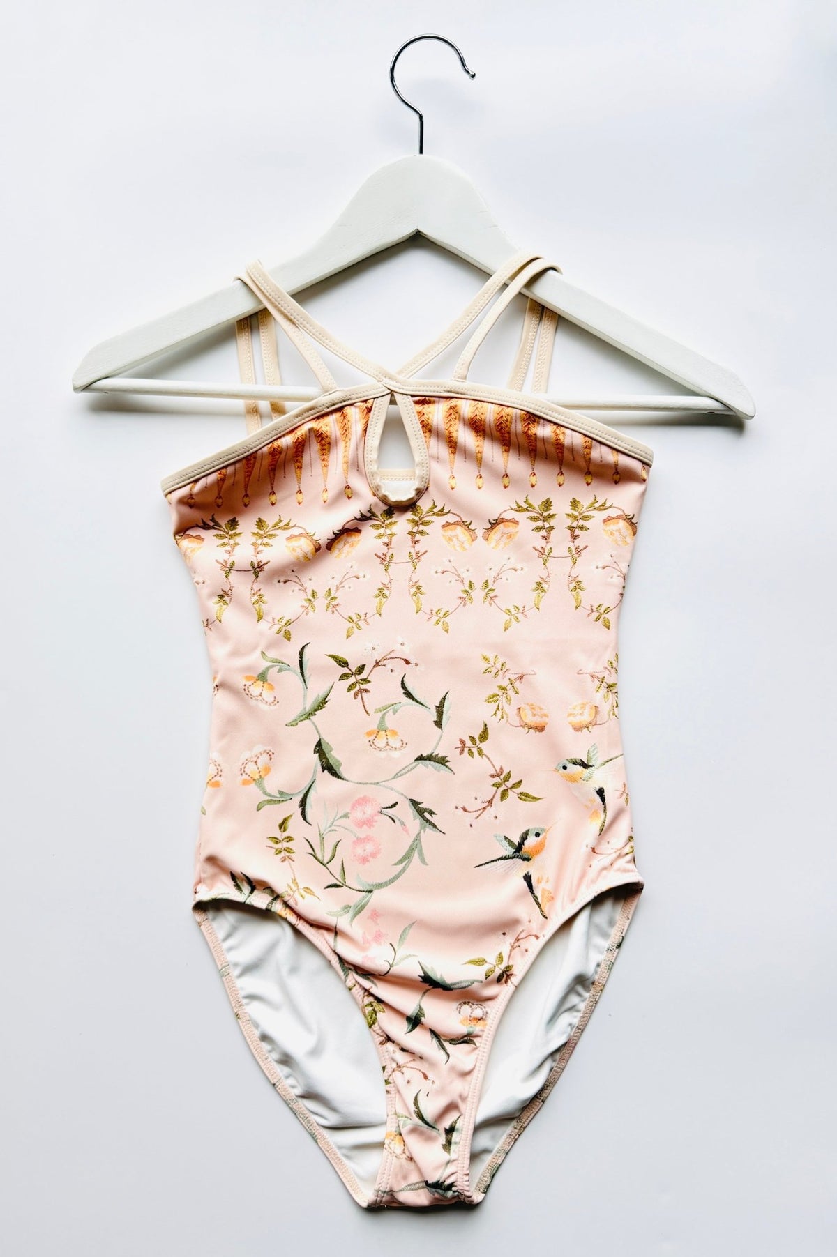 The Cream Floral Print Camisole With Double Straps - Collective DancewearThe Cream Floral Print Camisole With Double Straps#mLeotardCollective Dancewear