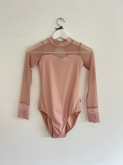 The Laced Cuff Long Sleeve Leotard - Pink - THE COLLECTIVE DANCEWEARThe Laced Cuff Long Sleeve Leotard - Pink#mLeotardTHE COLLECTIVE DANCEWEAR