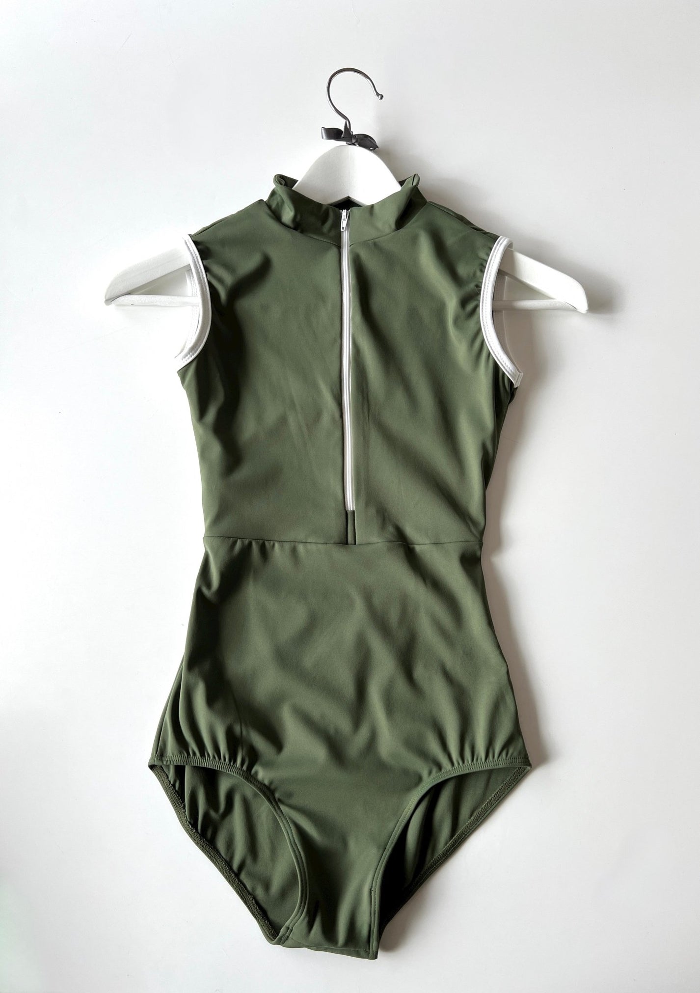 The Zip Up Dance Leotard Olive THE COLLECTIVE DANCEWEAR the-zip-up-dance-leotard-olive-the-collective-dancewear