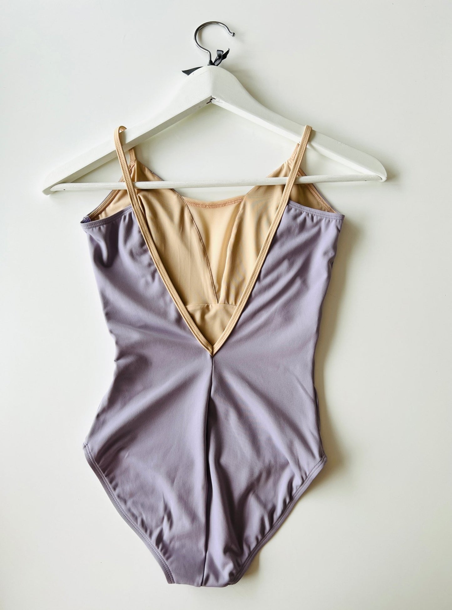 THE COLLECTIVE DANCEWEAR V Mesh Camisole Leotard - Lilac With Nude Straps#mLeotardTHE COLLECTIVE DANCEWEAR