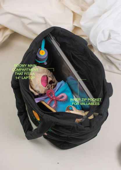Cloud & VIctory The Weight Of My Expectations Puffer Tote Bag - Blush Pink