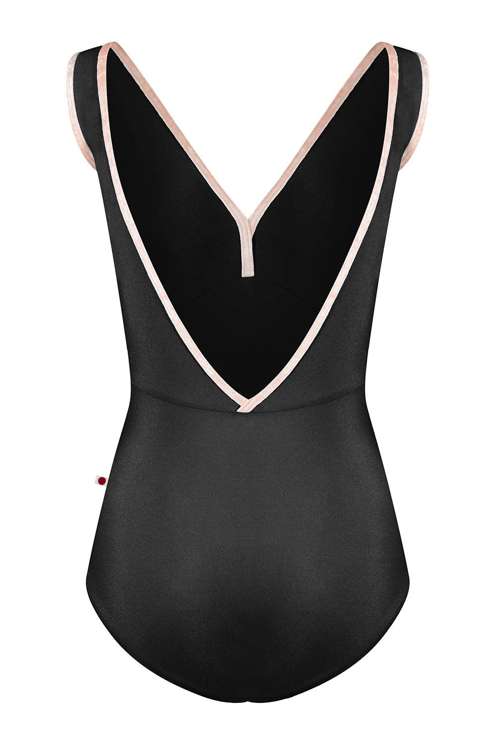 Yumiko Alicia V Neck Leotard - Black and Misty Rose - Collective DancewearYumiko Alicia V Neck Leotard - Black and Misty Rose#mLeotardCollective Dancewear