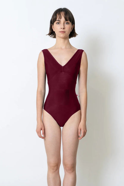 Yumiko Alicia V Neck Leotard - Burgundy - Collective DancewearYumiko Alicia V Neck Leotard - BurgundymLeotardCollective Dancewear