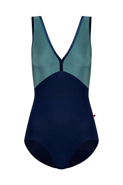 Yumiko Alicia V Neck Leotard - Cosmo & Frost Blue - THE COLLECTIVE DANCEWEARYumiko Alicia V Neck Leotard - Cosmo & Frost BluemLeotardTHE COLLECTIVE DANCEWEAR