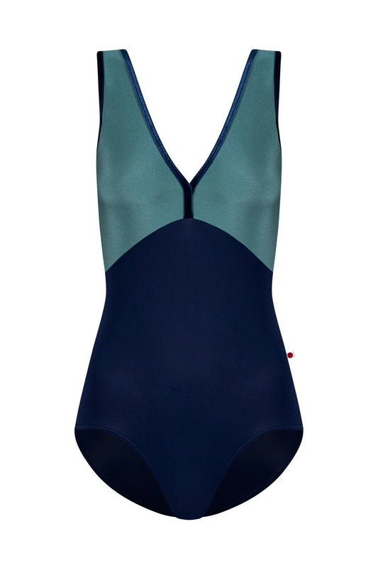 Yumiko Alicia V Neck Leotard - Cosmo & Frost Blue - THE COLLECTIVE DANCEWEARYumiko Alicia V Neck Leotard - Cosmo & Frost BluemLeotardTHE COLLECTIVE DANCEWEAR