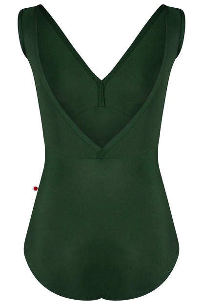 Yumiko Alicia V Neck Leotard - Huntress Green - THE COLLECTIVE DANCEWEARYumiko Alicia V Neck Leotard - Huntress GreenmLeotardTHE COLLECTIVE DANCEWEAR