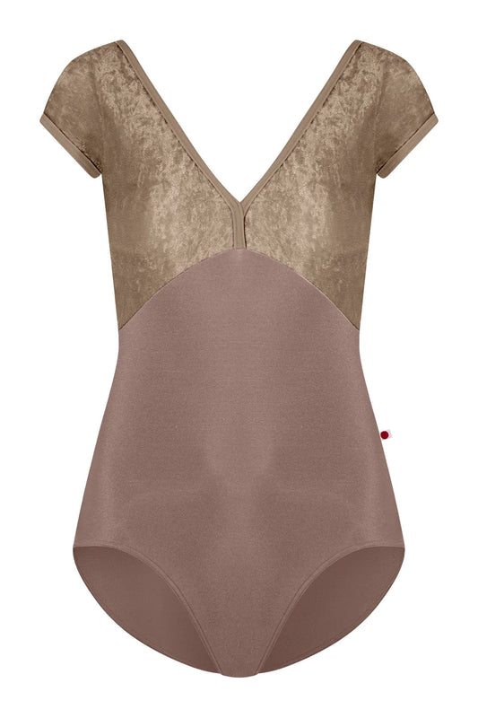 Yumiko Alicia V Neck Leotard - Star and Toffee - Collective DancewearYumiko Alicia V Neck Leotard - Star and ToffeemLeotardCollective Dancewear