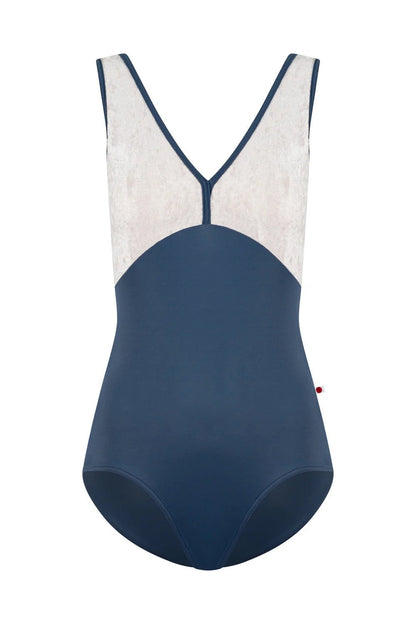 Yumiko Alicia V Neck Leotard - Storm Blue and Silver - THE COLLECTIVE DANCEWEARYumiko Alicia V Neck Leotard - Storm Blue and SilvermLeotardTHE COLLECTIVE DANCEWEAR