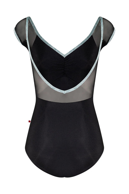 Yumiko Elli Cap Sleeve Leotard - Black with Contrasting Trim - THE COLLECTIVE DANCEWEARYumiko Elli Cap Sleeve Leotard - Black with Contrasting TrimmLeotardTHE COLLECTIVE DANCEWEAR