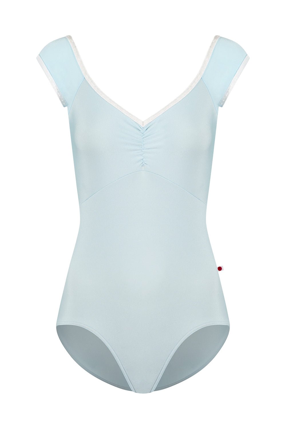 Yumiko Elli Cap Sleeve Leotard - Pale Blue With Velvet Trim - THE COLLECTIVE DANCEWEARYumiko Elli Cap Sleeve Leotard - Pale Blue With Velvet TrimmLeotardTHE COLLECTIVE DANCEWEAR