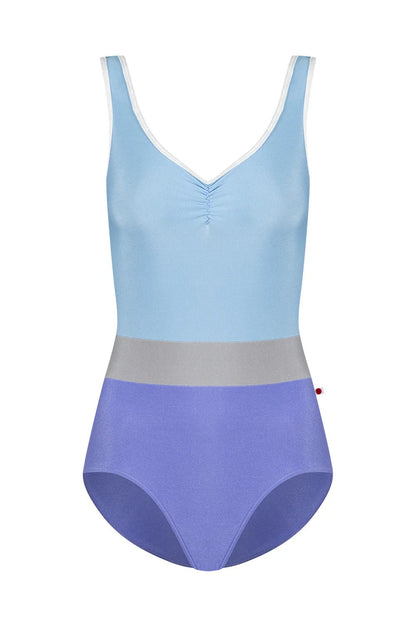 Yumiko Lucy Tank Leotard With Pinch Front - Lavender & Moontide - THE COLLECTIVE DANCEWEARYumiko Lucy Tank Leotard With Pinch Front - Lavender & MoontidemLeotardTHE COLLECTIVE DANCEWEAR