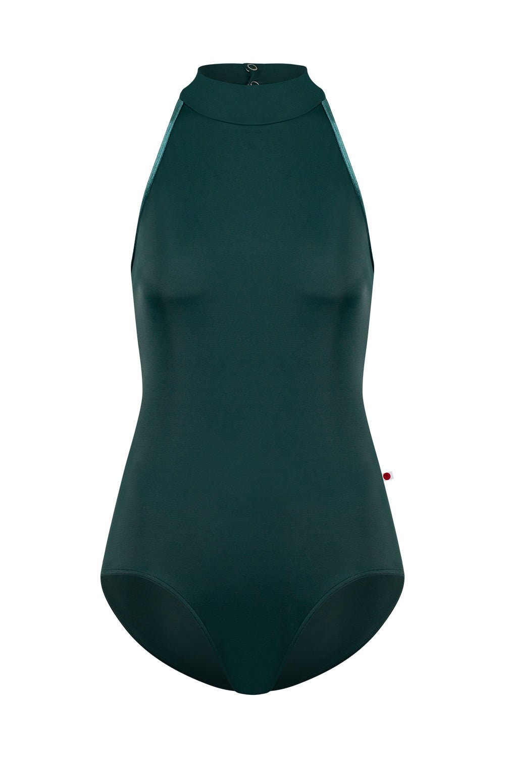 Yumiko Noe Halter Neck Leotard - Kale Green With Velvet Trim - THE COLLECTIVE DANCEWEARYumiko Noe Halter Neck Leotard - Kale Green With Velvet TrimmLeotardTHE COLLECTIVE DANCEWEAR