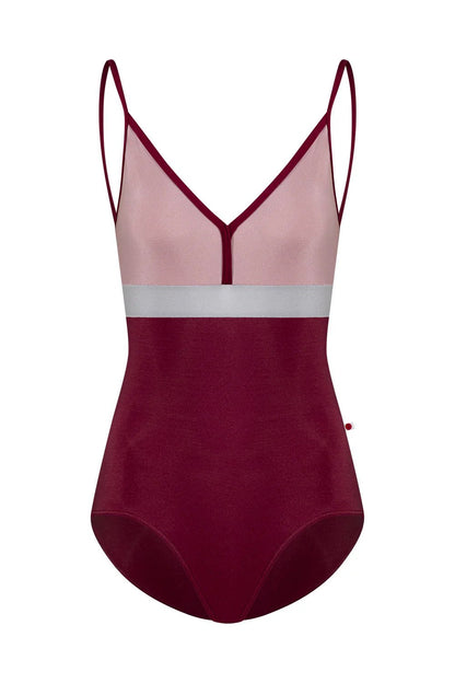 Yumiko Zoe Camisole Leotard - Burgundy & Pink - THE COLLECTIVE DANCEWEARYumiko Zoe Camisole Leotard - Burgundy & PinkmLeotardTHE COLLECTIVE DANCEWEAR