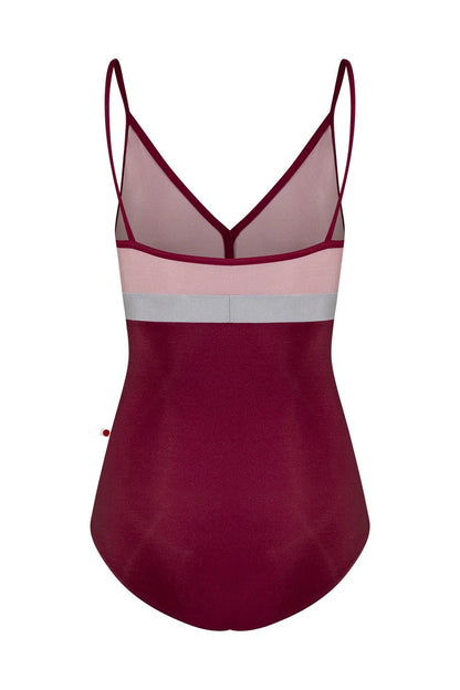Yumiko Zoe Camisole Leotard - Burgundy & Pink - THE COLLECTIVE DANCEWEARYumiko Zoe Camisole Leotard - Burgundy & PinkmLeotardTHE COLLECTIVE DANCEWEAR