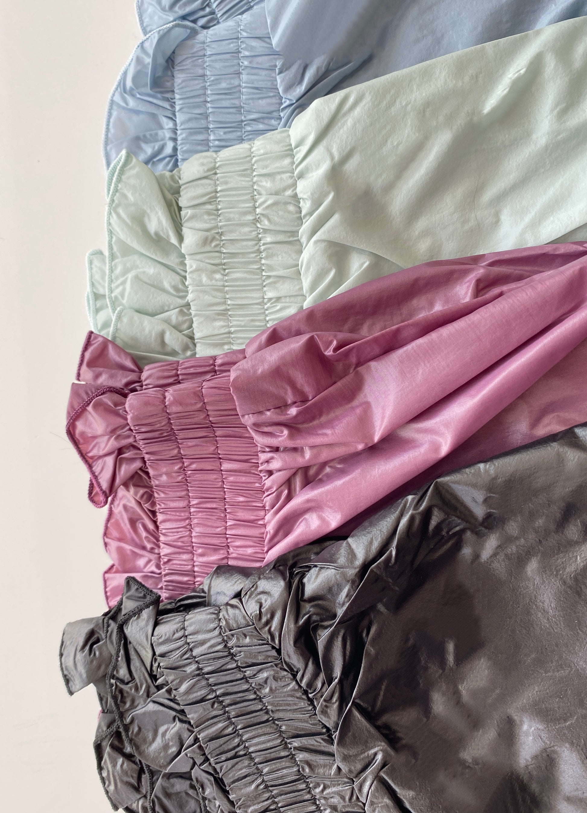 Trash bag pants with frill  Warm ups from The Collective Dancewear