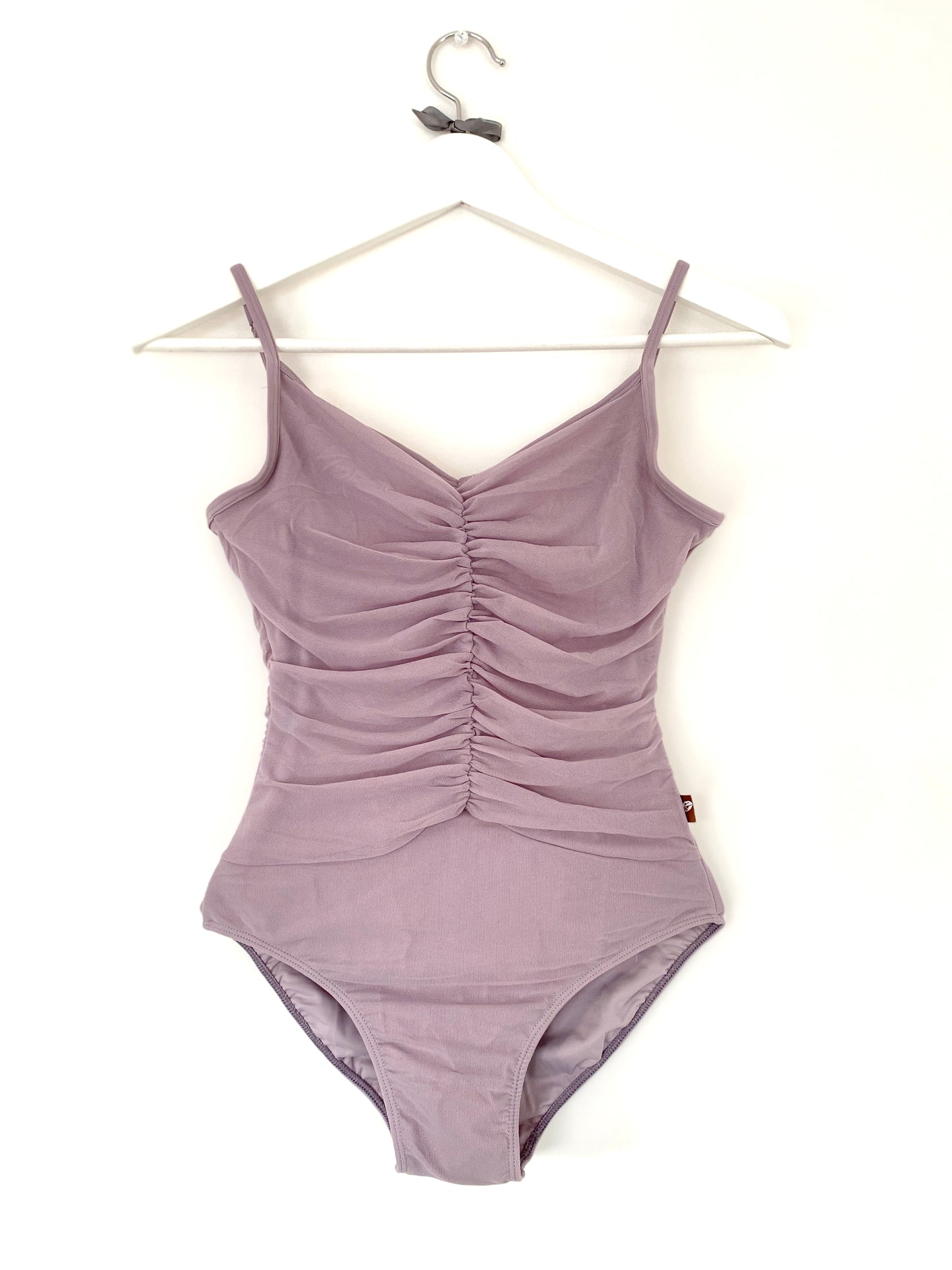 Gathered Mesh Leotard in dusky purple for dance from The Collective Dancewear