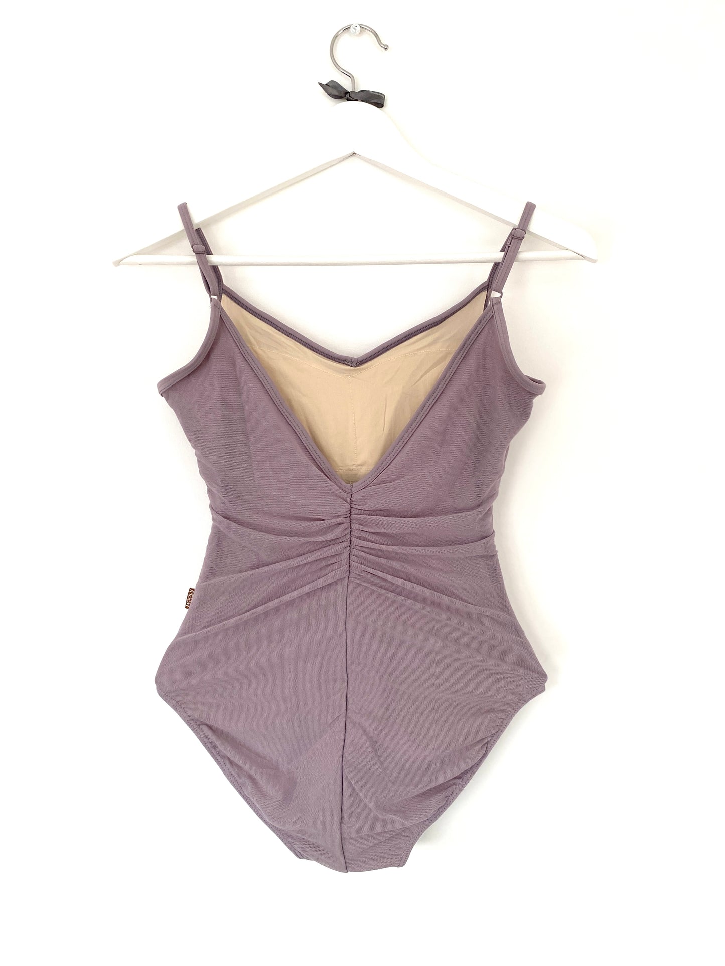Gathered Mesh Leotard in dusky purple for dance from The Collective Dancewear