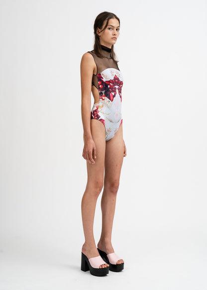 Maldire leotard High Neck with Daddy's girl print from the collective dancewear