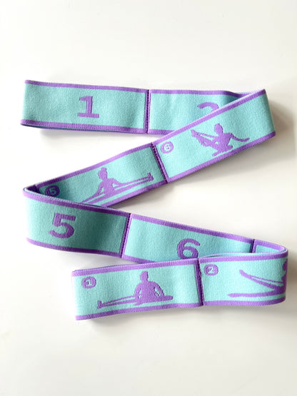 Multi Function Flexibility Resistance Band - Aqua & Lavender The Collective Dancewear 
