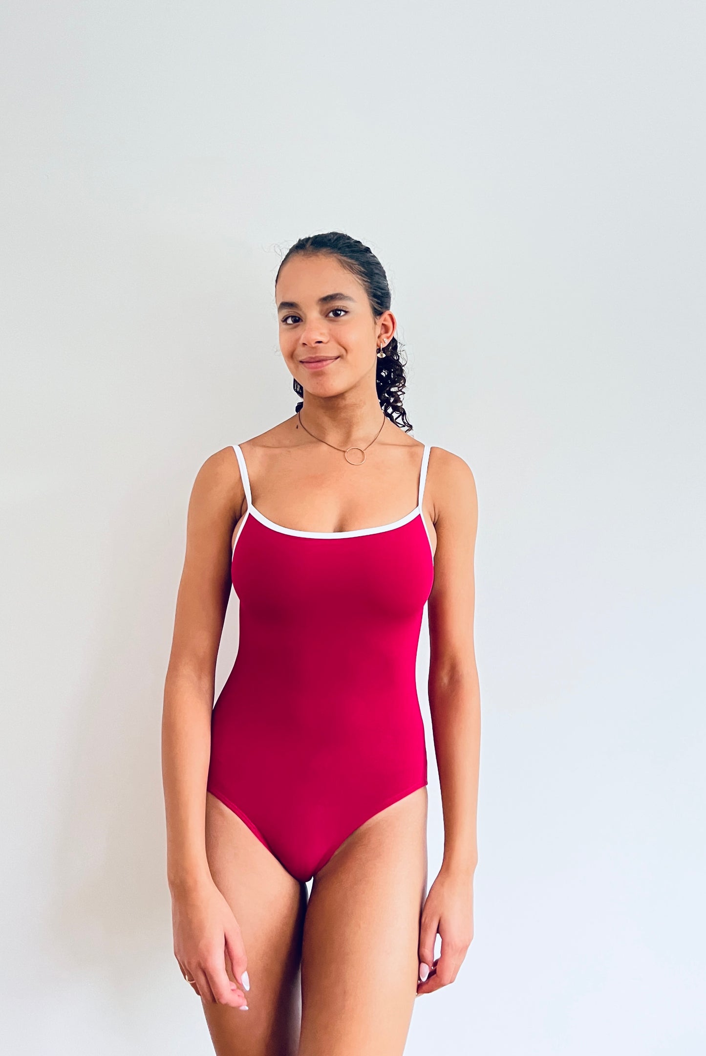 The Cerise one camisole ballet dance leotard from The Collective Dancewear 