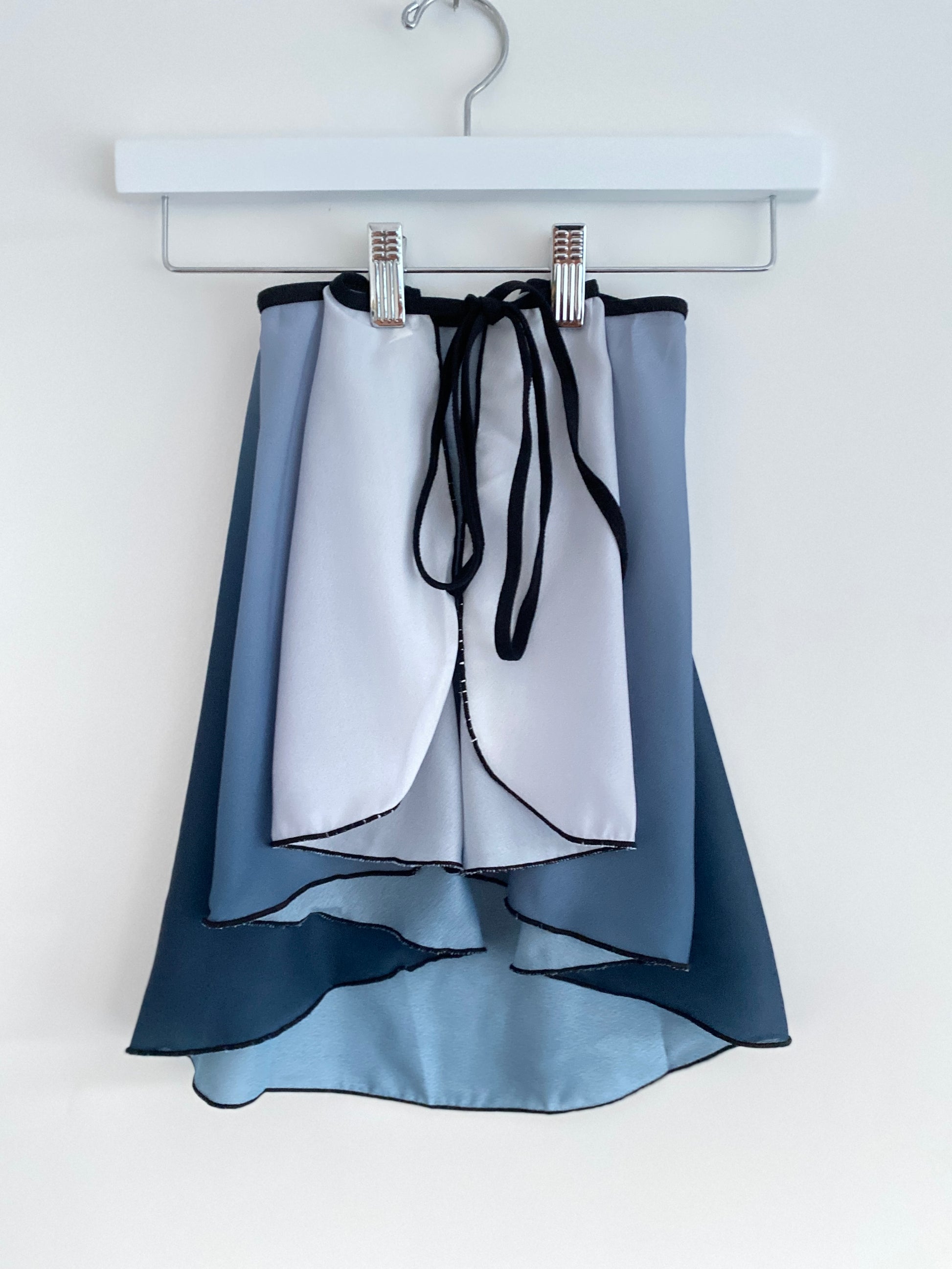 Ombre ballet wrap skirt in navy to white from The Collective Dancewear