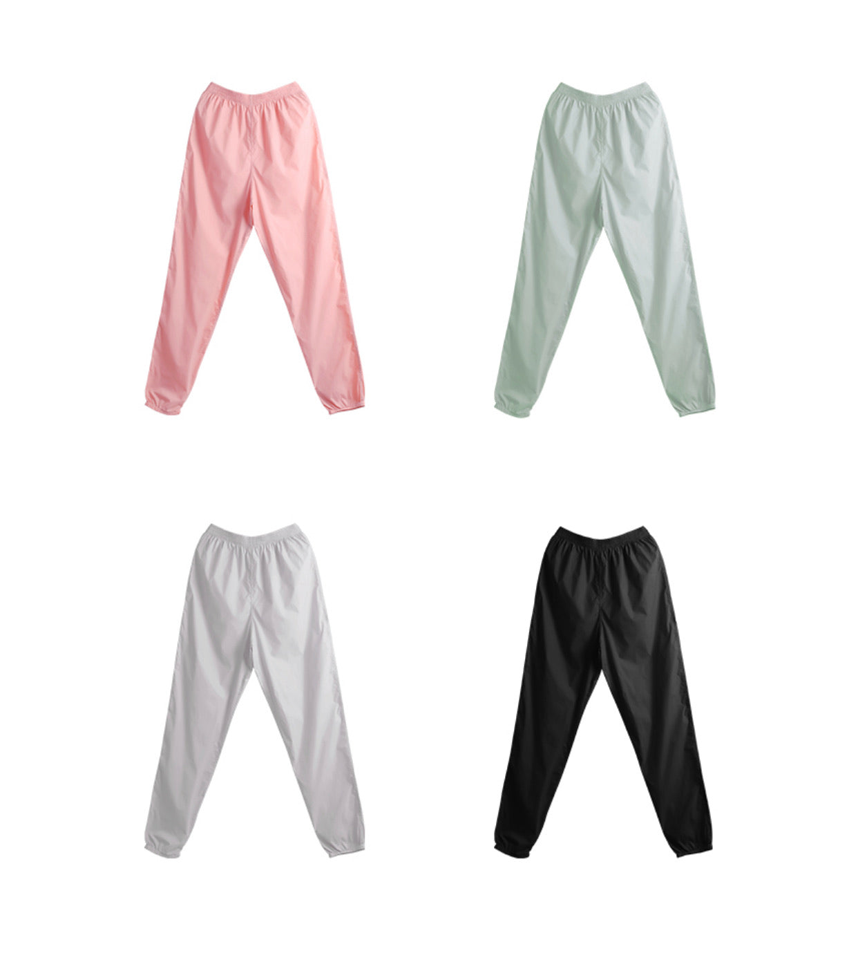 black trash pants / sauna pants / warmup pants for dancers from The Collective Dancewear. ALso available in pink, light grey and pistachio green
