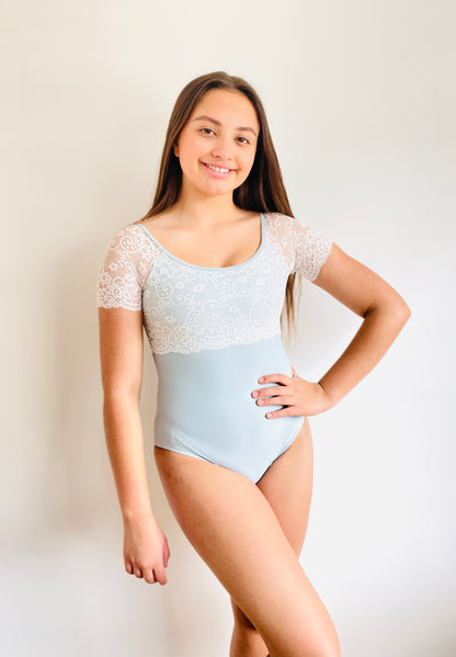 Lace Top Leotard Pastel pistachio from The Collective Dancewear