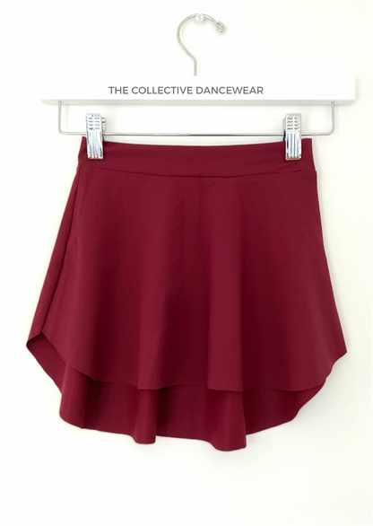 Ballet skirt in the famous SAB style in Burgundy from The Collective Dancewear