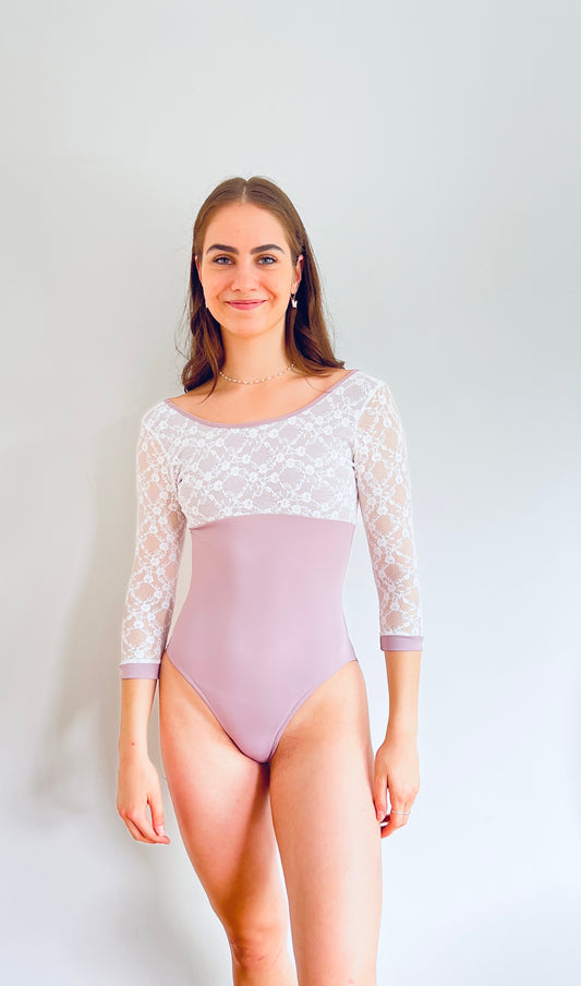 Lace sleeved dance ballet leotard from The Collective Dancewear