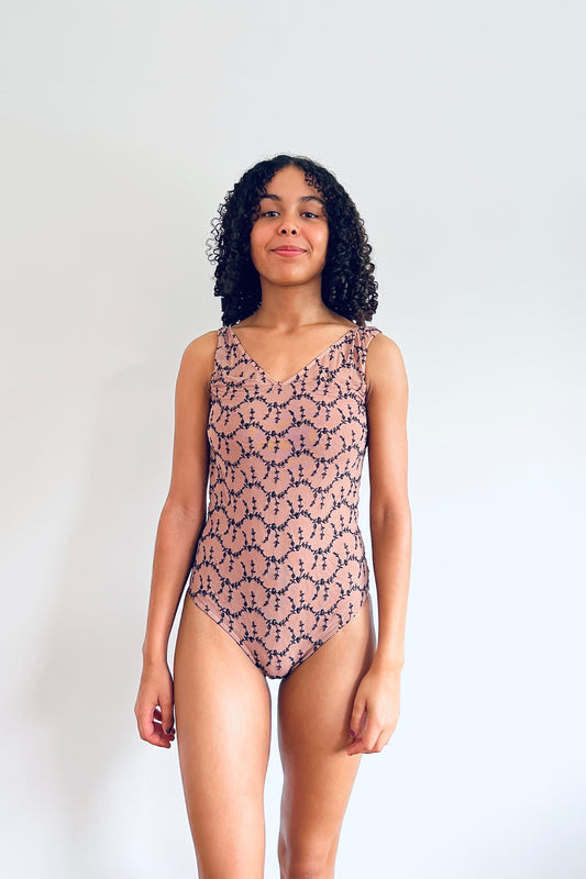 Ballet Rosa Risette dance leotard  in toffee from The Collective Dancewear